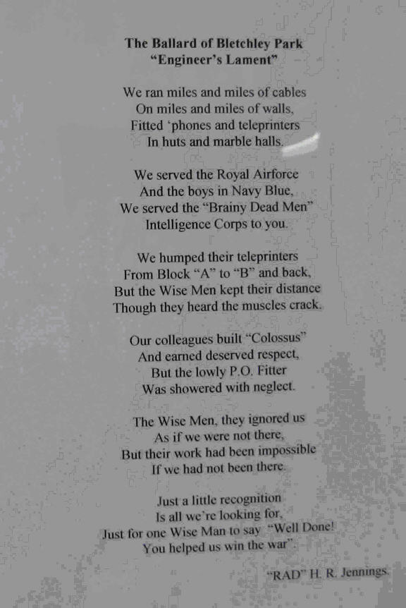 bletchley park  lament